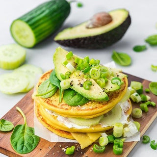 Herzhafte Fit Pancakes mit Avocado Herzhafte Fit Pancakes mit Avocado