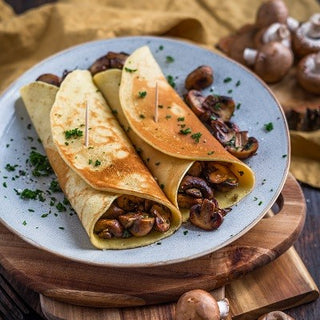 Pfannkuchen mit Pilzen Pfannkuchen mit Pilzen