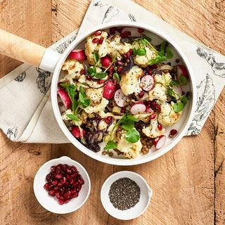 Blumenkohl, Fenchel und Linsen – Röstgemüse aus dem Ofen Blumenkohl, Fenchel und Linsen – Röstgemüse aus dem Ofen