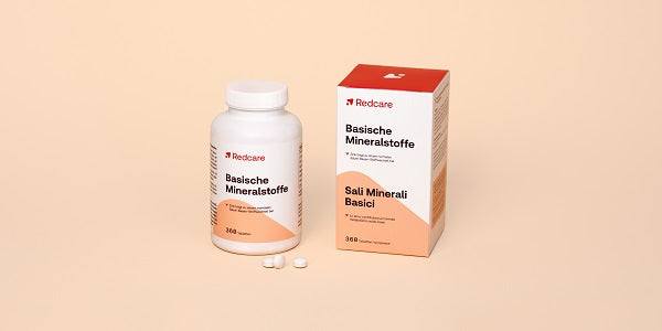 Basische Mineralstoffe Verpackung, Dose und Tabletten