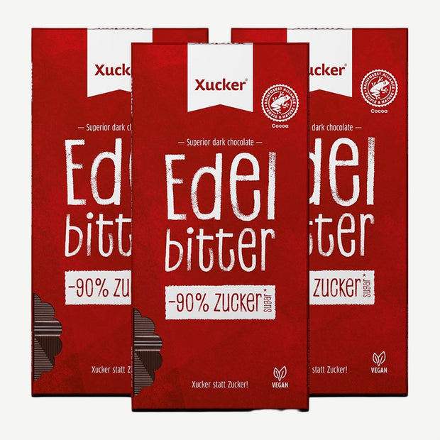 Xucker Edelbitter-Schokolade mit Xylit