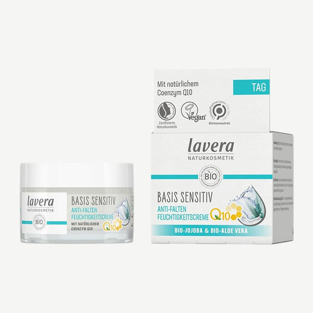 Lavera Basis Sensitiv Anti-Falten Feuchtigkeitscreme, Jojoba-Aloe Vera