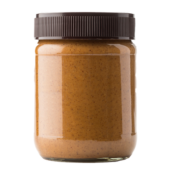 Glas mit Erdnusssauce