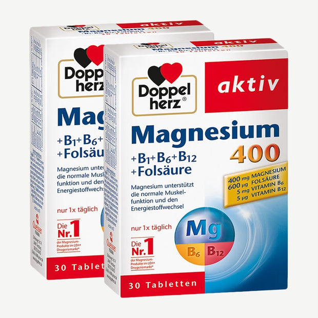 Doppelherz Magnesium 400 + B1 + B6 + B12