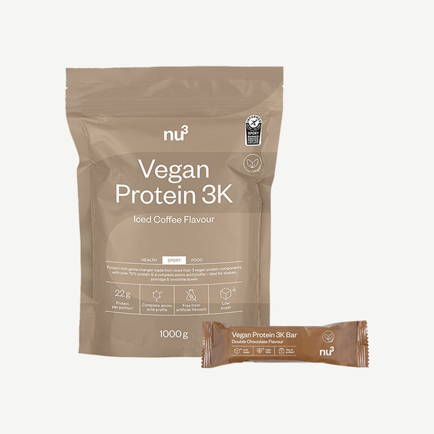 nu3 Vegan Protein 3K Pulver + Vegan Protein 3K Bar