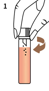 Anwendung der Ampulle - Schritt 1