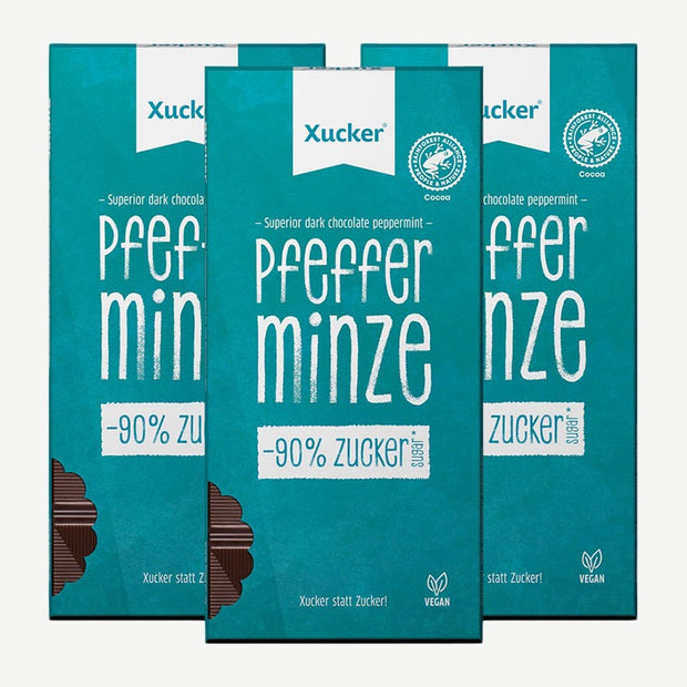 Xucker Edelbitter-Schokolade Pfefferminze