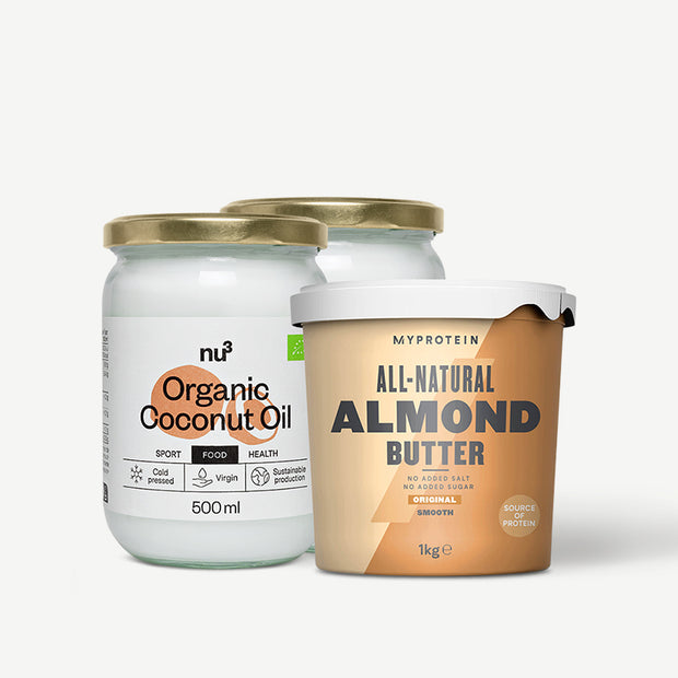 2 x nu3 Bio Kokosöl + MyProtein Nussbutter