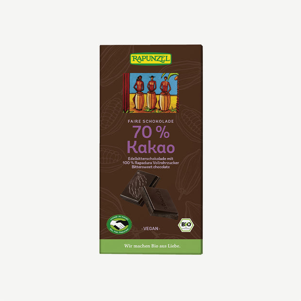 Rapunzel Edelbitter Schokolade 70 % Kakao (Rapadura)